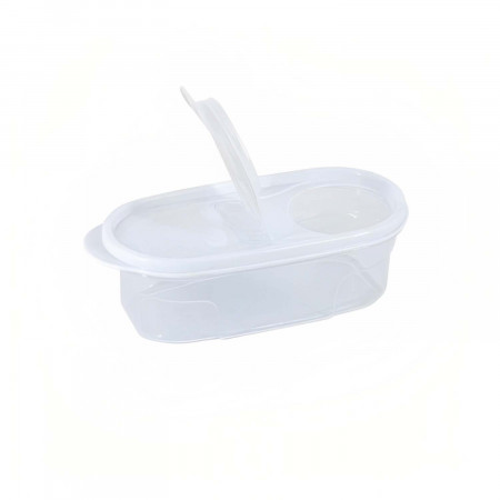 Bote con Tapa Dispensadora 0.6L Blanco 20x9.5x6cm 7house Accesorios de Cocina 2 Bote con Tapa Dispensadora 0.6L Blanco 20x9.5x6cm 7house Accesorios de Cocina 2