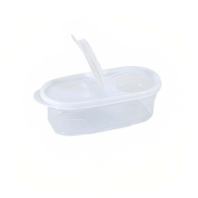 Bote con Tapa Dispensadora 0.6L Blanco 20x9.5x6cm 7house Accesorios de Cocina 2
