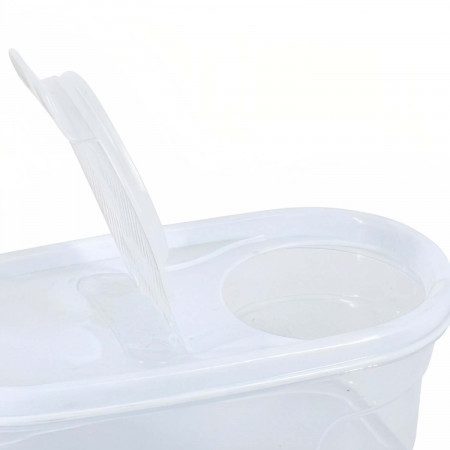 Bote con Tapa Dispensadora 0.6L Blanco 20x9.5x6cm 7house Accesorios de Cocina 4 Bote con Tapa Dispensadora 0.6L Blanco 20x9.5x6cm 7house Accesorios de Cocina 4