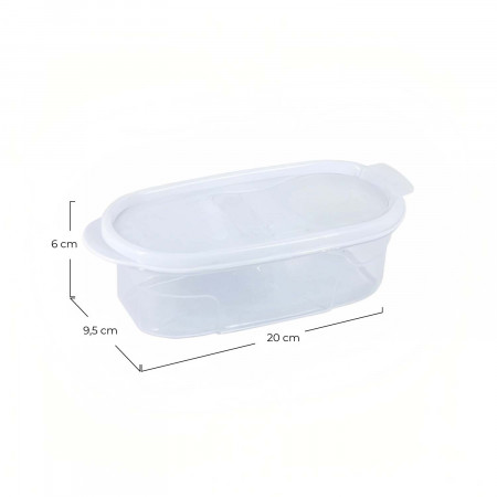 Bote con Tapa Dispensadora 0.6L Blanco 20x9.5x6cm 7house Accesorios de Cocina 6 Bote con Tapa Dispensadora 0.6L Blanco 20x9.5x6cm 7house Accesorios de Cocina 6