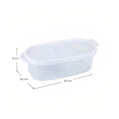 Bote con Tapa Dispensadora 0.6L Blanco 20x9.5x6cm 7house Accesorios de Cocina 6