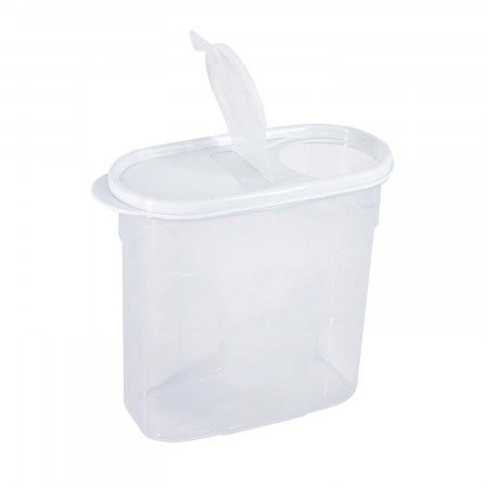 Bote con Tapa Dispensadora 1.7L Blanco 20x9.5x17.5cm 7house Accesorios de Cocina 2 Bote con Tapa Dispensadora 1.7L Blanco 20x9.5x17.5cm 7house Accesorios de Cocina 2
