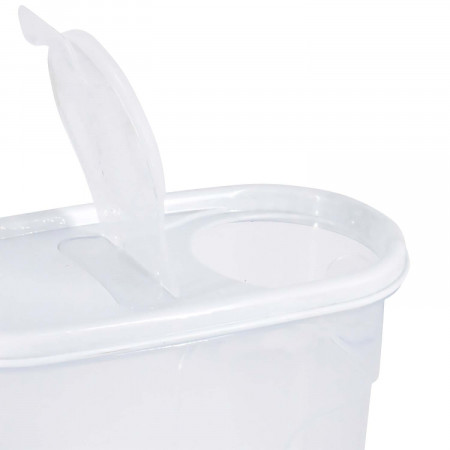 Bote con Tapa Dispensadora 1.7L Blanco 20x9.5x17.5cm 7house Accesorios de Cocina 4 Bote con Tapa Dispensadora 1.7L Blanco 20x9.5x17.5cm 7house Accesorios de Cocina 4