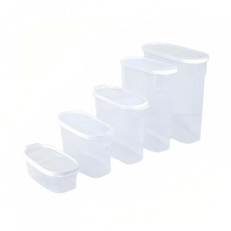 Bote con Tapa Dispensadora 1.7L Blanco 20x9.5x17.5cm 7house Accesorios de Cocina 5 Bote con Tapa Dispensadora 1.7L Blanco 20x9.5x17.5cm 7house Accesorios de Cocina 5
