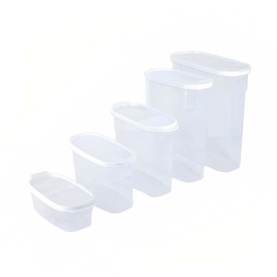 Bote con Tapa Dispensadora 1.7L Blanco 20x9.5x17.5cm 7house Accesorios de Cocina 5