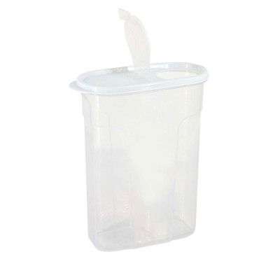 Bote con Tapa Dispensadora 2.4L Blanco 24.5x9.5x17.5cm 7house Accesorios de Cocina 2