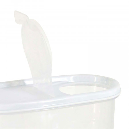 Bote con Tapa Dispensadora 2.4L Blanco 24.5x9.5x17.5cm 7house Accesorios de Cocina 4 Bote con Tapa Dispensadora 2.4L Blanco 24.5x9.5x17.5cm 7house Accesorios de Cocina 4