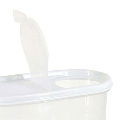 Bote con Tapa Dispensadora 2.4L Blanco 24.5x9.5x17.5cm 7house Accesorios de Cocina 4