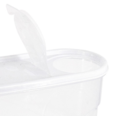 Bote con Tapa Dispensadora 4L Blanco 25.5x10.5x26.5cm 7house Accesorios de Cocina 4