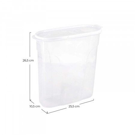 Bote con Tapa Dispensadora 4L Blanco 25.5x10.5x26.5cm 7house Accesorios de Cocina 6 Bote con Tapa Dispensadora 4L Blanco 25.5x10.5x26.5cm 7house Accesorios de Cocina 6