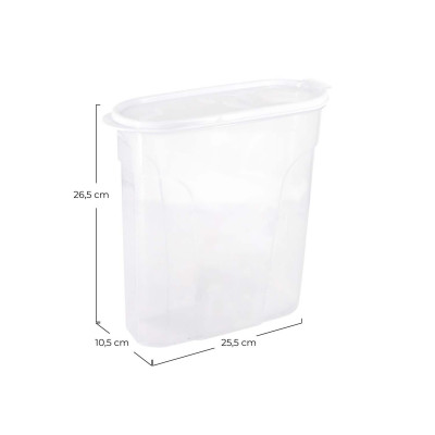 Bote con Tapa Dispensadora 4L Blanco 25.5x10.5x26.5cm 7house Accesorios de Cocina 6