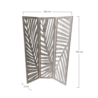 Biombo de Madera Koloa 2x120x170cm 7house Biombos 10
