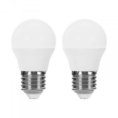 Pack 2 Bombillas LED Esférica E27 6W Equi.40W 470lm 10000H 1Primer Leader Bombillas LED 1