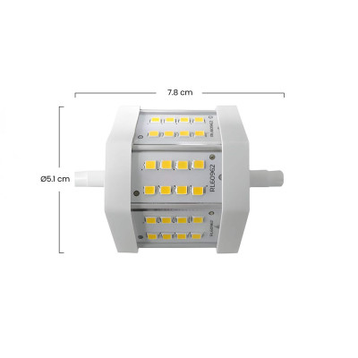 Bombilla LED Tubo R7S 5W Equi.40W 470lm 4000K 25000H
 7hSevenOn Bombillas LED 3