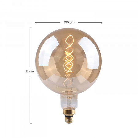 Bombilla LED Globo Gigante E27 4W Equi.28W 280lm Regulable 2100K Transparente 25000H
7hSevenOn Vintage Bombillas LED 3 Bombilla LED Globo Gigante E27 4W Equi.28W 280lm Regulable 2100K Transparente 25000H
7hSevenOn Vintage Bombillas LED 3