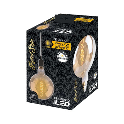 Bombilla LED Globo Gigante E27 4W Equi.28W 280lm Regulable 2100K Transparente 25000H
 7hSevenOn Vintage Bombillas LED 4