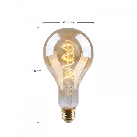 Lâmpada LED E27 Gota E27 4W Equi.17W 160lm Regulável 2100K Ouro 15000H 7hSevenOn Vintage Lâmpadas LED 3