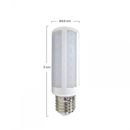 Bombilla LED Mazorca E27 9W Equi.60W 806lm 3000K 25000H
 7hSevenOn Bombillas LED 3