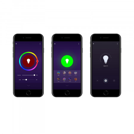 Pack 3 Bombillas LED Vela Smart WiFi E14 5W Equi.35W 450lm RGBWW Regulable vía Smartphone/APP 25000H 7hSevenOn Premium Bombillas Pack 3 Bombillas LED Vela Smart WiFi E14 5W Equi.35W 450lm RGBWW Regulable vía Smartphone/APP 25000H 7hSevenOn Premium Bombillas
