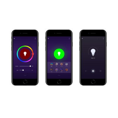 Bombilla LED Esférica Smart WiFi E27 5W Equi.35W 450lm RGBWW Regulable vía Smartphone/APP 25000H 7hSevenOn Premium Bombillas Int