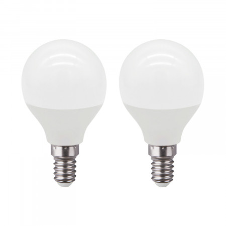 Pack 2 Bombillas LED Esférica E14 6W Equi.40W 470lm 25000H 7hSevenOn Premium Bombillas LED 1