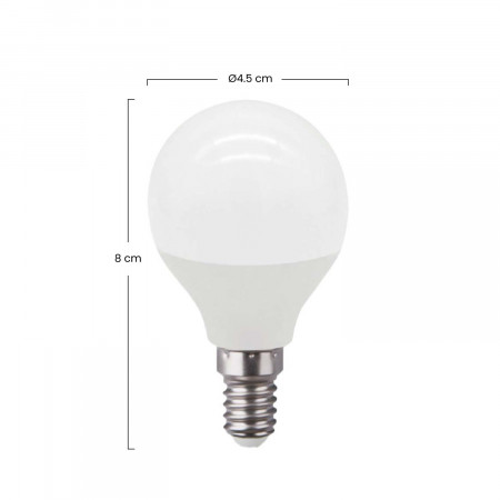 Pack 2 Bombillas LED Esférica E14 6W Equi.40W 470lm 25000H 7hSevenOn Premium Bombillas LED 3 Pack 2 Bombillas LED Esférica E14 6W Equi.40W 470lm 25000H 7hSevenOn Premium Bombillas LED 3