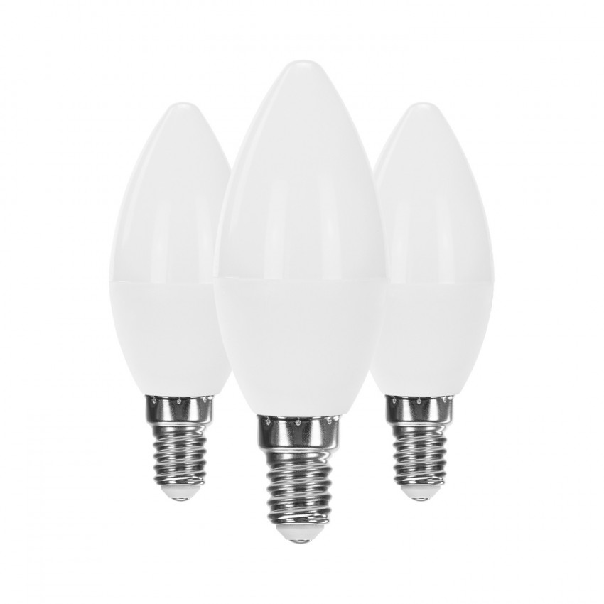 Pack 3 Bombillas LED Vela E14 6W Equi.40W 470lm Raydan Home Bombillas LED 1 Pack 3 Bombillas LED Vela E14 6W Equi.40W 470lm Raydan Home Bombillas LED 1