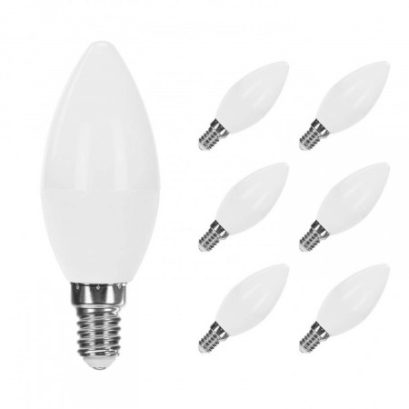 Pack 6 Bombillas LED Vela E14 6W Equi.40W 470lm Raydan Home Bombillas LED 1
