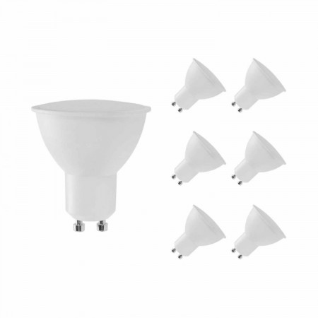Pack 6 Bombillas LED GU10 Spotlight 6W Equi.50W 540lm 6000K Raydan Home Bombillas LED 1
