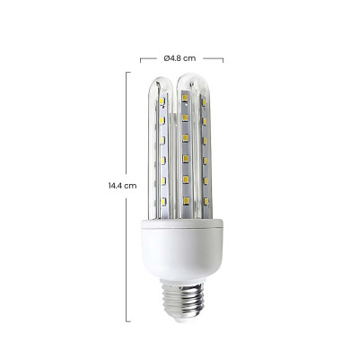 Bombilla LED 4U E27 11W Equi.75W 1055lm 4000K 25000H 7hSevenOn Premium Bombillas LED 3