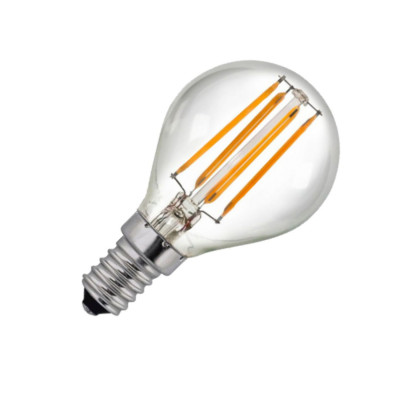 Pack 2 Bombillas LED Filamento Esféricas E14 4W Equi.40W 470lm 2700K 25000H 7hSevenOn Premium Bombillas LED 2