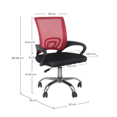 Silla de Escritorio con Ruedas Classic 95x65x52cm Thinia Home Sillas Con Ruedas para Escritorio 27
