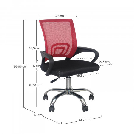 Silla de Escritorio con Ruedas Classic 95x65x52cm O91 Sillas Con Ruedas para Escritorio 27 Silla de Escritorio con Ruedas Classic 95x65x52cm O91 Sillas Con Ruedas para Escritorio 27