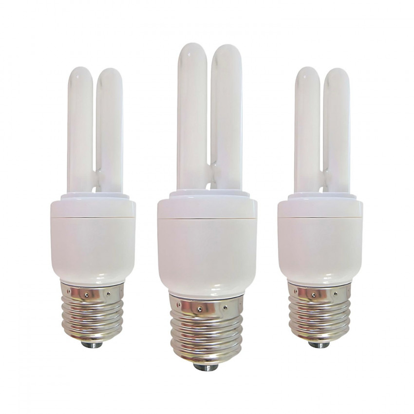 Pack 3 Bombillas CFL Bajo Consumo 2U E27 11W 528lm 7hSevenOn Iluminación Bajo Consumo 1