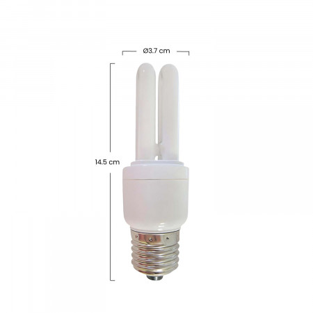 Pack 3 Bombillas CFL Bajo Consumo 2U E27 11W 528lm 7hSevenOn Iluminación Bajo Consumo 7