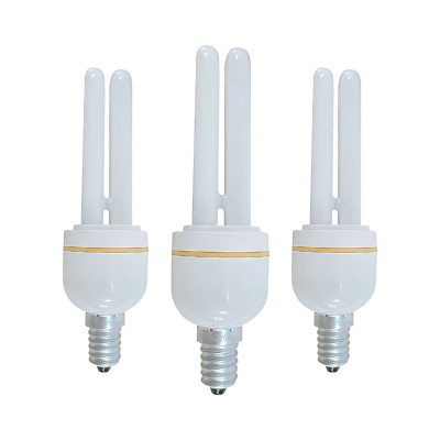 Pack 3 Bombillas CFL Bajo Consumo Mini 2U E14 11W 528lm 2700K 7hSevenOn Iluminación Bajo Consumo 1