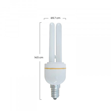 Pack 3 Bombillas CFL Bajo Consumo Mini 2U E14 11W 528lm 2700K 7hSevenOn Iluminación Bajo Consumo 3