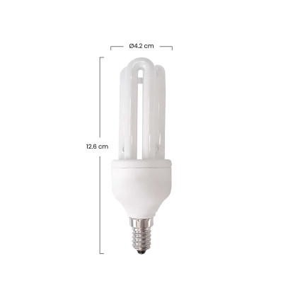 Pack 3 Bombillas CFL Bajo Consumo 3U E14 15W 825lm 2700K 7hSevenOn Iluminación Bajo Consumo 3