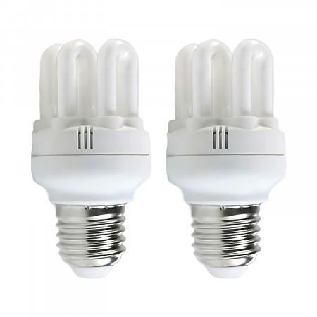 Pack 2 Bombillas CFL Bajo Consumo Mini 6U E27 11W 605lm 2700K Merylux Iluminación Bajo Consumo 1