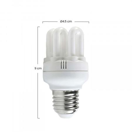 Pack 2 Bombillas CFL Bajo Consumo Mini 6U E27 11W 605lm 2700K Merylux Iluminación Bajo Consumo 3 Pack 2 Bombillas CFL Bajo Consumo Mini 6U E27 11W 605lm 2700K Merylux Iluminación Bajo Consumo 3
