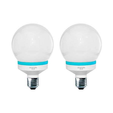 Pack 2 Bombillas CFL Bajo Consumo Mini Globo E27 9W 400lm 4000K Dayron Iluminación Bajo Consumo 1