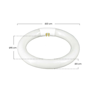 Tubo Fluorescente Circular T9 G10Q 22W 1300lm 6400K 7hSevenOn Iluminación Bajo Consumo 4