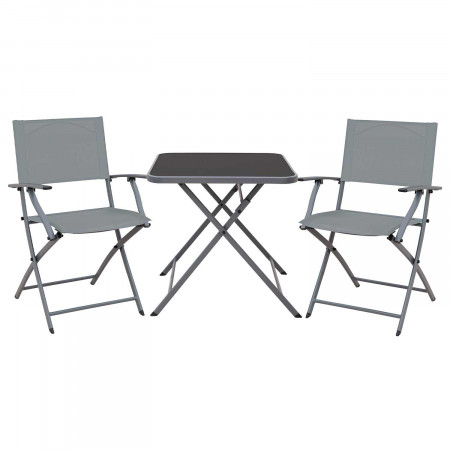 Conjunto de Jardín Plegable Mesa Cuadrada y 2 Sillas con Brazos Amber O91 Conjuntos para Terrazas 1 Conjunto de Jardín Plegable Mesa Cuadrada y 2 Sillas con Brazos Amber O91 Conjuntos para Terrazas 1