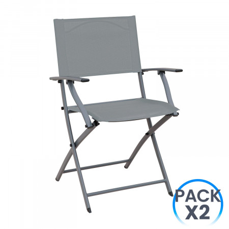 Conjunto de Jardín Plegable Mesa Cuadrada y 2 Sillas con Brazos Amber O91 Conjuntos para Terrazas 2 Conjunto de Jardín Plegable Mesa Cuadrada y 2 Sillas con Brazos Amber O91 Conjuntos para Terrazas 2