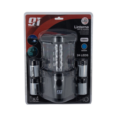 Linterna LED de Camping y 4 Pilas LR20-D Incluidas 7hSevenOn Deco Linternas 6