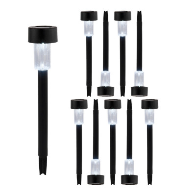 Pack 10 Balizas Solares LED Exterior Crepuscular Negro 6000K 7hSevenOn Outdoor Iluminación Solar 1