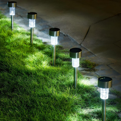 Pack 10 Balizas Solares LED Exterior Crepuscular Negro 6000K 7hSevenOn Outdoor Iluminación Solar 5