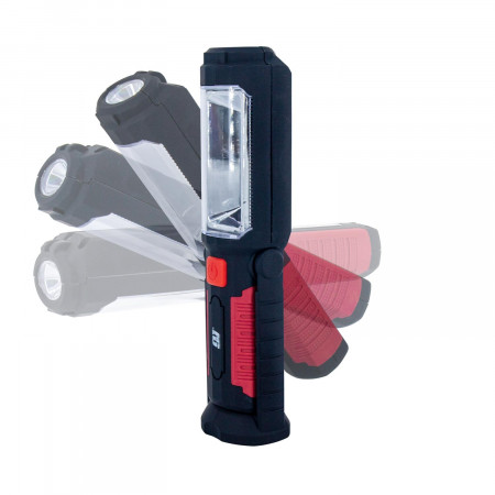 Linterna LED de Trabajo Plegable con 2 Modos de Iluminación Negro/Naranja 6000K 25000H 7hSevenOn Deco Linternas 3 Linterna LED de Trabajo Plegable con 2 Modos de Iluminación Negro/Naranja 6000K 25000H 7hSevenOn Deco Linternas 3
