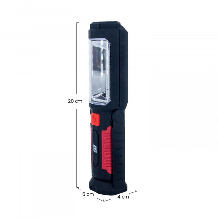 Linterna LED de Trabajo Plegable con 2 Modos de Iluminación Negro/Naranja 6000K 25000H 7hSevenOn Deco Linternas 5 Linterna LED de Trabajo Plegable con 2 Modos de Iluminación Negro/Naranja 6000K 25000H 7hSevenOn Deco Linternas 5