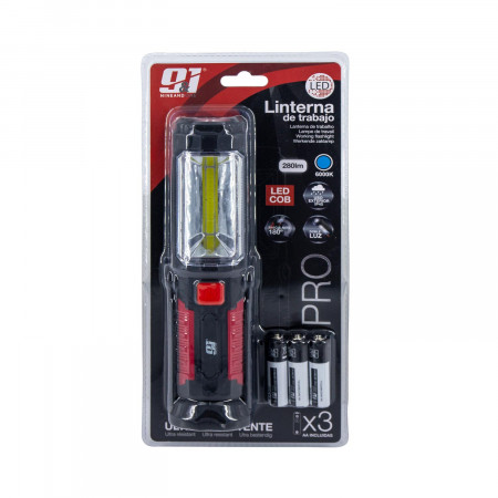 Linterna LED de Trabajo Plegable con 2 Modos de Iluminación Negro/Naranja 6000K 25000H 7hSevenOn Deco Linternas 6 Linterna LED de Trabajo Plegable con 2 Modos de Iluminación Negro/Naranja 6000K 25000H 7hSevenOn Deco Linternas 6